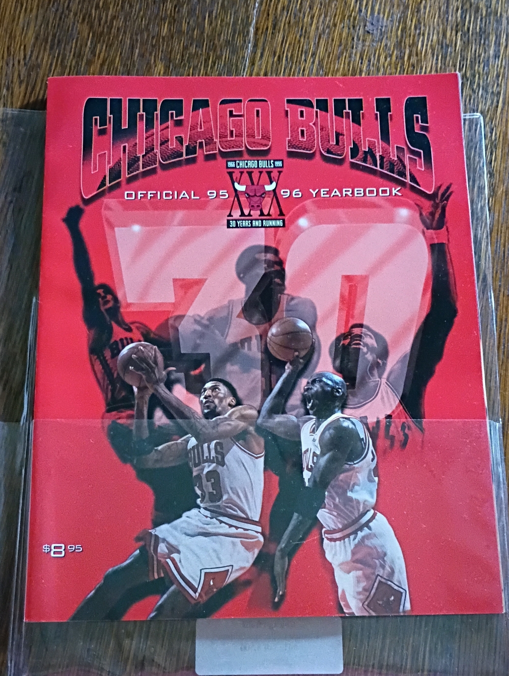 Chicago Bulls Red Official 1995-96 Yearbook